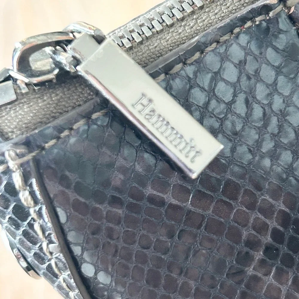 Hammitt Addie Medium Olivine Snakeskin Embossed Leather Tote Crossbody Bag